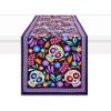 PurpleEssences Halloween Table Runner 13×72 Inch – Spooky Seasonal Decor for Kitchen & Dining Table – 100% Cotton, Table Centerpiece for Halloween Party Decoration – Day of The Death 1(Day of the Death 2)