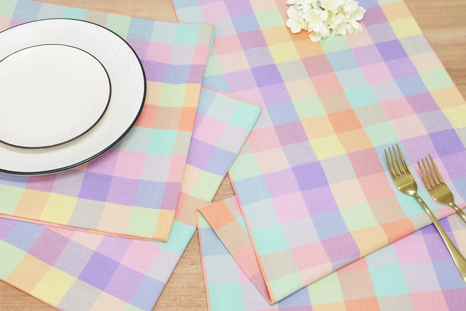 imagePurpleEssences Homestead Plaid Table Runner 14 x 90 inch Classic Farmhouse 100 Cotton Checkered Table Runner Fall Thanksgiving Beige and White14 x 90 Inch