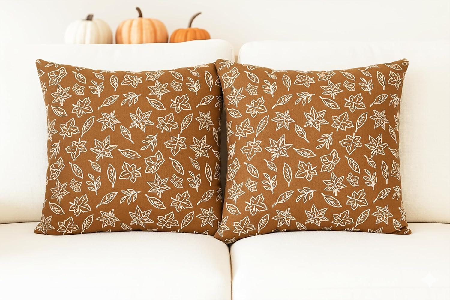 imagePurpleEssences Fall Napkins 18x18 Inch Set of 6 Table Runner 13 x 72 Inch Pack of 1 Placemats 13 x 19 Inch Set of 4 and Throw Pillow Cover 18 x 18 Inch Set of 2100 Cotton Jora