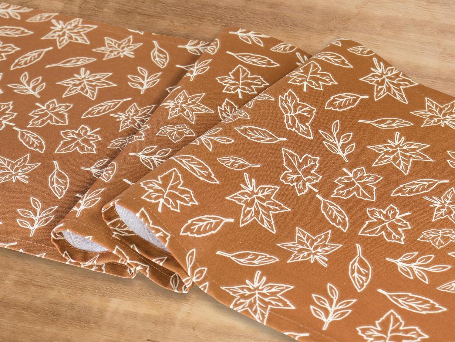 imagePurpleEssences Fall Napkins Set of 6 18 x 18 Inch and Table Runner Pack of 1 13 x 90 Inch 100 Cotton Jora