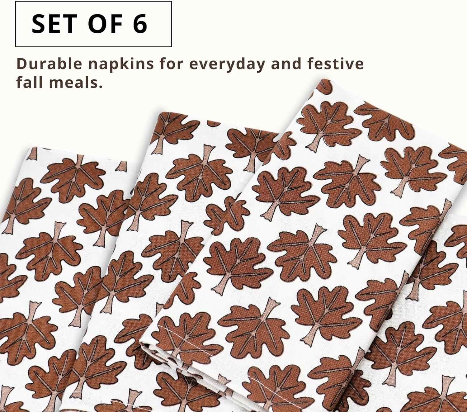 imagePurpleEssences Fall Placemats Set of 4 13x19 Inch and Table Napkins Set of 618 x 18 Inch 100 Cotton Fall Maze