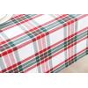 PurpleEssences 4th of July Buffalo Plaid Tablecloth – Water Resistant Wipeable Washable Checkered Table Cloth for Outdoor Picnic Dining – 52 x 52 Inch – Labor Day – Red Blue and White(Homestead Plaid – Red/Green/White)