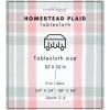 PurpleEssences 4th of July Buffalo Plaid Tablecloth – Water Resistant Wipeable Washable Checkered Table Cloth for Outdoor Picnic Dining – 52 x 52 Inch – Labor Day – Red Blue and White(Homestead Plaid – Red/Green/White)