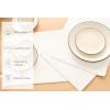 PurpleEssences Solid Hemstitch Placemat, 4 PCS of Stain Resistant Spill Proof Place Mats, Washable Placemats, Set of 4-13×19 Inch – Fall Thanksgiving – White(White)