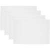 PurpleEssences Solid Hemstitch Placemat, 4 PCS of Stain Resistant Spill Proof Place Mats, Washable Placemats, Set of 4-13×19 Inch – Fall Thanksgiving – White(White)