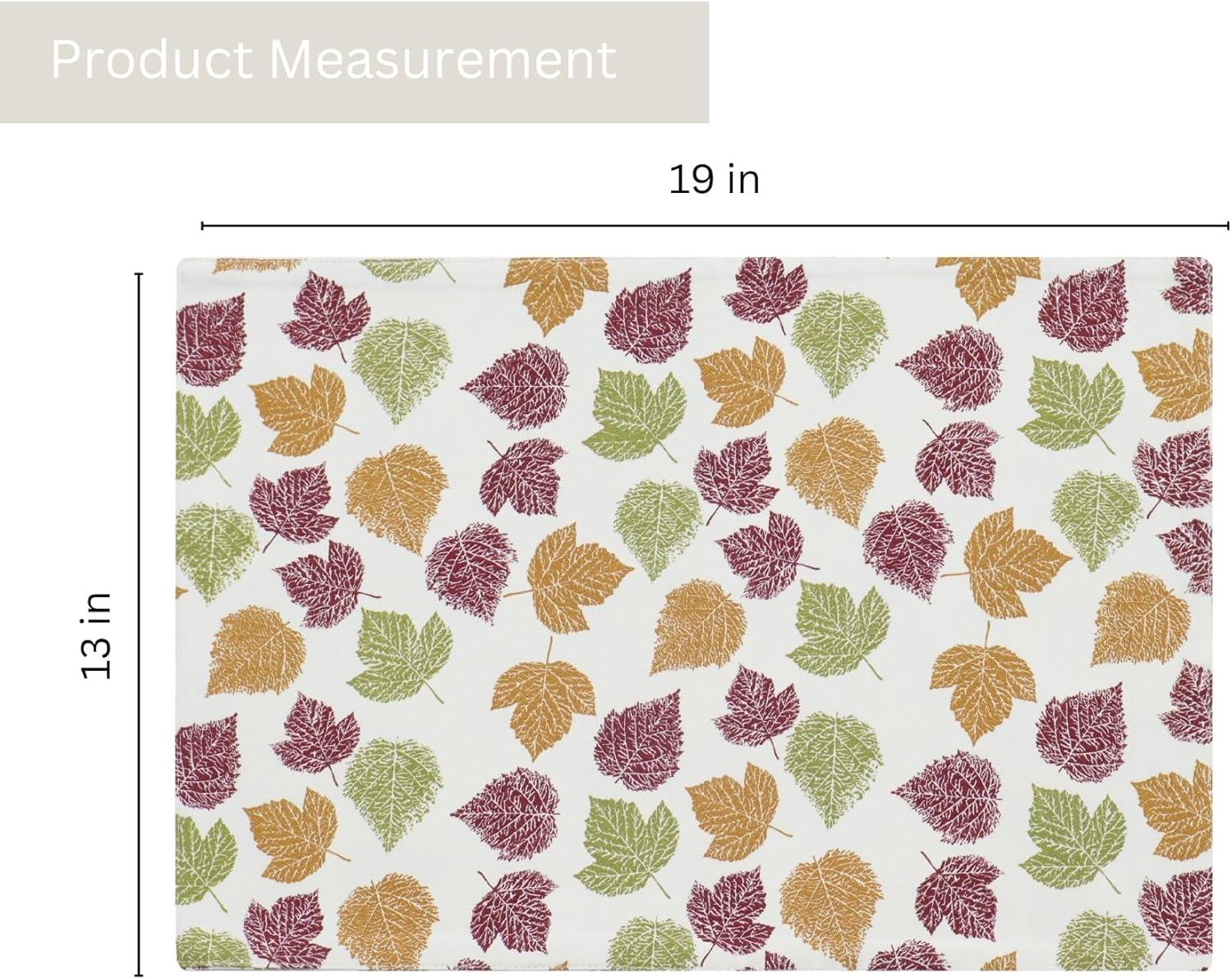 imagePurpleEssences Fall Harvest Decor Thanksgiving 100 Cotton Napkin 18x18 Inch Set of 6 Table Placemat 13x19 Inch Set of 4 Vibrant Fall Leaves