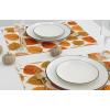 PurpleEssences Fall Harvest Decor Thanksgiving 100% Cotton Napkin (18×18 Inch Set of 6), Table Placemat (13×19 Inch Set of 4) – Amber