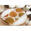 PurpleEssences Fall Harvest Decor Thanksgiving 100% Cotton Napkin (18×18 Inch Set of 6), Table Placemat (13×19 Inch Set of 4) – Amber
