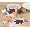 PurpleEssences Fall Harvest Decor Thanksgiving 100% Cotton Napkin (18×18 Inch Set of 6), Table Runner (14×90 Inch Pack of 1) – Maple Leaves