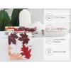 PurpleEssences Fall Harvest Decor Thanksgiving 100% Cotton Napkin (18×18 Inch Set of 6), Table Runner (14×90 Inch Pack of 1) – Maple Leaves