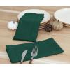 PurpleEssences Hemstitch Cloth Napkins 18 x 18 Inch – Set of 12 and Scalloped Embroidered Edge Napkin – 18″x18″ Set of 4 – Forest Green