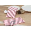 PurpleEssences Stripe Cloth Napkins – Set of 12-18 x 18 Inch Dobby Stripe Ribbed Runner 14×72 inch – Red