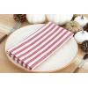 PurpleEssences Stripe Cloth Napkins – Set of 12-18 x 18 Inch Dobby Stripe Ribbed Runner 14×72 inch – Red
