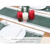 PurpleEssences Stripe Ribbed Placemats with Fringes 100% Cotton, Set of 4, 13×19 Inch, Thick Durable Table Mats for Dining, Kitchen, or Casual Farmhouse Tabletop Décor – Red and H.White(Forest Green and H.white)