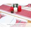 PurpleEssences Stripe Ribbed Placemats with Fringes 100% Cotton, Set of 4, 13×19 Inch, Thick Durable Table Mats for Dining, Kitchen, or Casual Farmhouse Tabletop Décor – Red and H.White(Red and H.white)