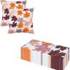 PurpleEssences Fall Harvest Decor Thanksgiving 100% Cotton Throw Pillow Cover (16×16 Inch Set of 2), Napkin (18×18 Inch Set of 6) – Maple Leaves
