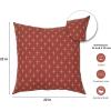 PurpleEssences Pack of 2 Cotton Pillow Covers Decorative Square Throw Pillowcase Soft Woven Textured Cushion Case for Sofa Bedroom Car – Disoriented Checkers – 20 x 20 Inches – Rust(22″ x 22″ (Pack of 2))