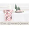 PurpleEssences Christmas Carnival Hemstitch Napkins Set of 6 & Cloth Napkins Set of 12-18 x 18 Inch – Red