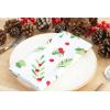 PurpleEssences Christmas Mistletoe Napkins Set of 6 & Cloth Napkins Set of 12-18 x 18 Inch – Mistletoe/Sage Green