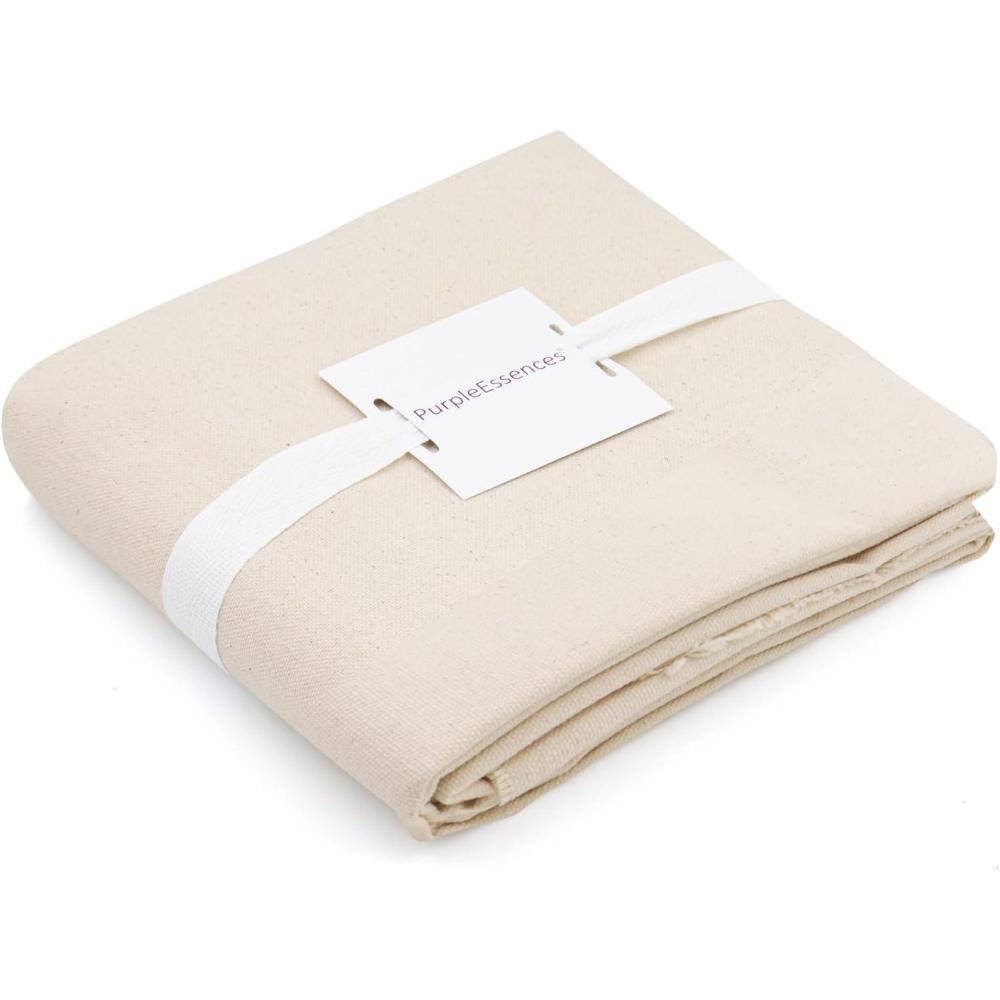 imagePurpleEssences 100 Cotton Canvas Duck Fabric Natural Cloth for Sewing Upholstery Painting Crafts Bags Home Dcor Placemats ampamp DIY Projects 2 Yd63 x 72 Inch1 Yd 63 x 36 Inch