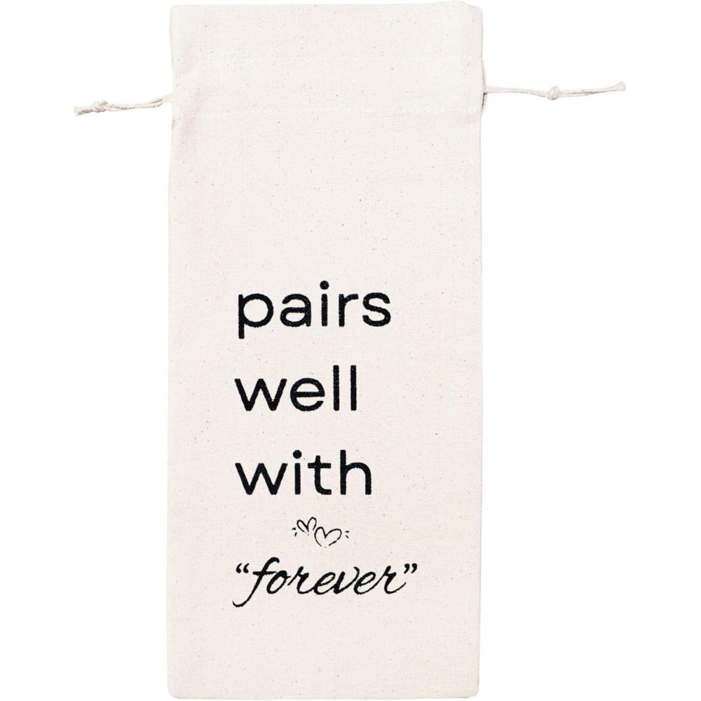 image:imagePurpleEssences Canvas Wine Tote Bag with Divider for 6 Bottle Washable Reusable Wine Carrier Sturdy Double Stitched Holder for Grocery Travel amp Picnic 13x7x105 Inch NaturalForever