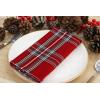 PurpleEssences Buffalo Plaid Cloth Napkins – Mitered Corners – Christmas Holiday Winter – Gingham Check Dinner Napkin – Set of 12-100% Cotton – 18×18 Inch – Reusable Washable – Multi Color(Tartan Plaid Red/Green)