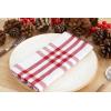 PurpleEssences Buffalo Plaid Cloth Napkins – Mitered Corners – Christmas Holiday Winter – Gingham Check Dinner Napkin – Set of 12-100% Cotton – 18×18 Inch – Reusable Washable – Multi Color(Homestead Plaid Red/White)