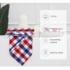 PurpleEssences Buffalo Plaid Cloth Napkins – Mitered Corners – Christmas Holiday Winter – Gingham Check Dinner Napkin – Set of 12-100% Cotton – 18×18 Inch – Reusable Washable – Multi Color(4th of July Red White Blue)
