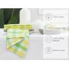 PurpleEssences Buffalo Plaid Cloth Napkins – Mitered Corners – Christmas Holiday Winter – Gingham Check Dinner Napkin – Set of 12-100% Cotton – 18×18 Inch – Reusable Washable – Multi Color(Yellow Green White)