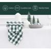 PurpleEssences Buffalo Plaid Cloth Napkins – Mitered Corners – Christmas Holiday Winter – Gingham Check Dinner Napkin – Set of 12-100% Cotton – 18×18 Inch – Reusable Washable – Multi Color(Forest Green White)