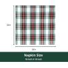PurpleEssences Buffalo Plaid Cloth Napkins – Mitered Corners – Christmas Holiday Winter – Gingham Check Dinner Napkin – Set of 12-100% Cotton – 18×18 Inch – Reusable Washable – Multi Color(Tartan Plaid Red/White)