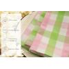 PurpleEssences Buffalo Plaid Cloth Napkins – Mitered Corners – Christmas Holiday Winter – Gingham Check Dinner Napkin – Set of 12-100% Cotton – 18×18 Inch – Reusable Washable – Multi Color(Apple Green Blush Pink)