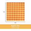 PurpleEssences Buffalo Plaid Cloth Napkins – Mitered Corners – Christmas Holiday Winter – Gingham Check Dinner Napkin – Set of 12-100% Cotton – 18×18 Inch – Reusable Washable – Multi Color(Orange Golden Yellow)
