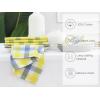 PurpleEssences Buffalo Plaid Cloth Napkins – Mitered Corners – Christmas Holiday Winter – Gingham Check Dinner Napkin – Set of 12-100% Cotton – 18×18 Inch – Reusable Washable – Multi Color(Light Blue Yellow White)