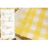 PurpleEssences Buffalo Plaid Cloth Napkins – Mitered Corners – Christmas Holiday Winter – Gingham Check Dinner Napkin – Set of 12-100% Cotton – 18×18 Inch – Reusable Washable – Multi Color(Yellow White)
