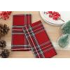 PurpleEssences Buffalo Plaid Cloth Napkins – Mitered Corners – Christmas Holiday Winter – Gingham Check Dinner Napkin – Set of 12-100% Cotton – 18×18 Inch – Reusable Washable – Multi Color(Tartan Plaid Red/Green)