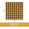 PurpleEssences Buffalo Plaid Cloth Napkins – Mitered Corners – Christmas Holiday Winter – Gingham Check Dinner Napkin – Set of 12-100% Cotton – 18×18 Inch – Reusable Washable – Multi Color(Golden Yellow Nut Brown)
