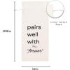 PurpleEssences Canvas Wine Tote Bag with Divider for 6 Bottle – Washable Reusable Wine Carrier, Sturdy Double Stitched Holder for Grocery, Travel & Picnic – 13x7x10.5 Inch – Natural(Forever)