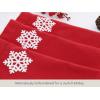 PurpleEssences Christmas Embroidered Hemstitch Napkin Set of 6 & Hemstitch Napkins Set of 12-18×18 Inch – 100% Cotton – Snowflakes/Red