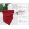 PurpleEssences Christmas Embroidered Hemstitch Napkin Set of 6 & Solid Napkins Set of 12-18×18 Inch – 100% Cotton – Snowflakes/Red