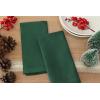 PurpleEssences Set of 12 Hemstitch Cloth Dinner Napkins 100% Cotton – Soft Durable Washable – Ideal for Wedding Christmas Holiday Winter – Perfect Everyday Use Table Linen 18×18 – Blush Pink(Forest Green)