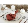 PurpleEssences Set of 12 Hemstitch Cloth Dinner Napkins 100% Cotton – Soft Durable Washable – Ideal for Wedding Christmas Holiday Winter – Perfect Everyday Use Table Linen 18×18 – Blush Pink(Rust)
