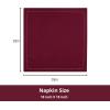 PurpleEssences Set of 12 Hemstitch Cloth Dinner Napkins 100% Cotton – Soft Durable Washable – Ideal for Wedding Christmas Holiday Winter – Perfect Everyday Use Table Linen 18×18 – Blush Pink(Burgundy)