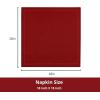 PurpleEssences Set of 12 Hemstitch Cloth Dinner Napkins 100% Cotton – Soft Durable Washable – Ideal for Wedding Christmas Holiday Winter – Perfect Everyday Use Table Linen 18×18 – Blush Pink(Red)