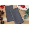 PurpleEssences Set of 12 Hemstitch Cloth Dinner Napkins 100% Cotton – Soft Durable Washable – Ideal for Wedding Christmas Holiday Winter – Perfect Everyday Use Table Linen 18×18 – Blush Pink(Dark Gray)