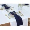 PurpleEssences Set of 12 Hemstitch Cloth Dinner Napkins 100% Cotton – Soft Durable Washable – Ideal for Wedding Christmas Holiday Winter – Perfect Everyday Use Table Linen 18×18 – Blush Pink(Navy Blue)