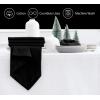 PurpleEssences Set of 12 Hemstitch Cloth Dinner Napkins 100% Cotton – Soft Durable Washable – Ideal for Wedding Christmas Holiday Winter – Perfect Everyday Use Table Linen 18×18 – Blush Pink(Black)