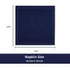 PurpleEssences Set of 12 Hemstitch Cloth Dinner Napkins 100% Cotton – Soft Durable Washable – Ideal for Wedding Christmas Holiday Winter – Perfect Everyday Use Table Linen 18×18 – Blush Pink(Navy Blue)