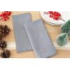 PurpleEssences Set of 12 Hemstitch Cloth Dinner Napkins 100% Cotton – Soft Durable Washable – Ideal for Wedding Christmas Holiday Winter – Perfect Everyday Use Table Linen 18×18 – Blush Pink(Ash Grey)