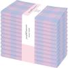 PurpleEssences Buffalo Plaid Cloth Napkins – Mitered Corners – Christmas Holiday Winter – Gingham Check Dinner Napkin – Set of 12-100% Cotton – 18×18 Inch – Reusable Washable – Multi Color(Light Blue Blush Pink)